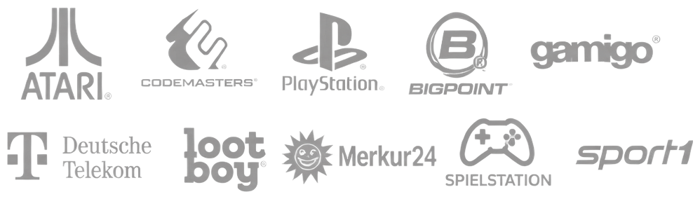Erfahrung bei Atari, PlayStation, Deutsche Telekom, Sport1 u.a.